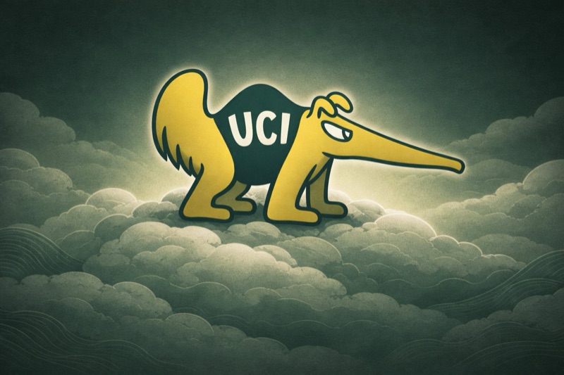 UCI Anteater on clouds
